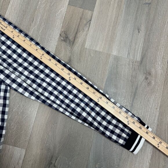 Merona Gingham Check Full Zip Windbreaker Jacket Blue White XL Cottagecore - Picture 14 of 15